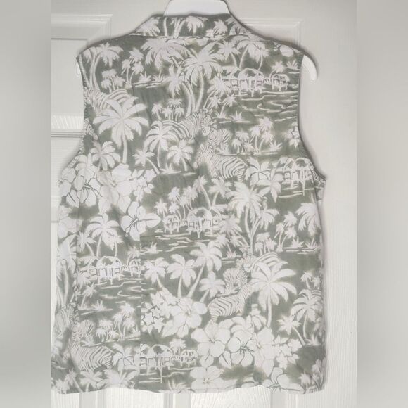 Vtg Erika XL 90s Hawaiian Tropical Print BeachTheme Button Down Women's Shirt - Picture 9 of 9